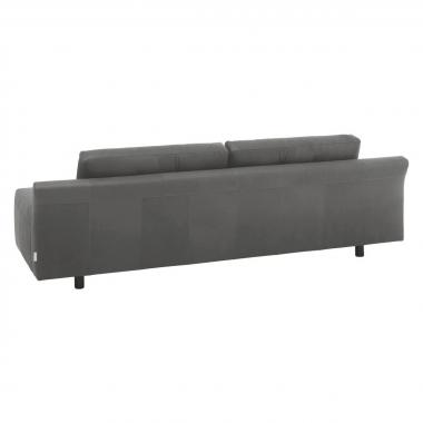 Серый кожаный диван